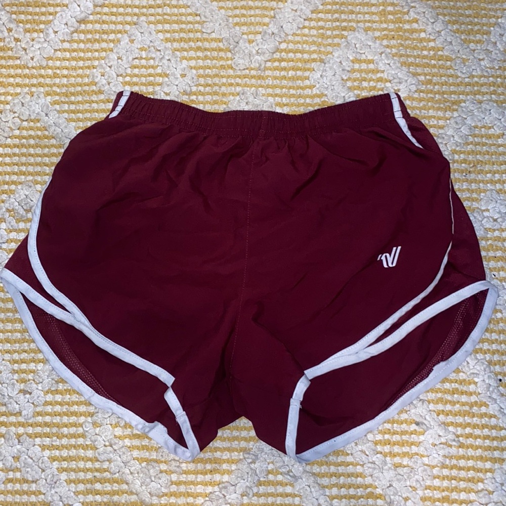 maroon varsity shorts